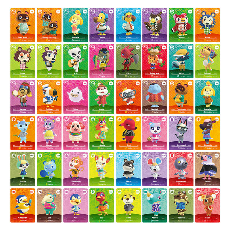 Animal Crossing Amiibo Cards Lists & Information - Animal Crossing World