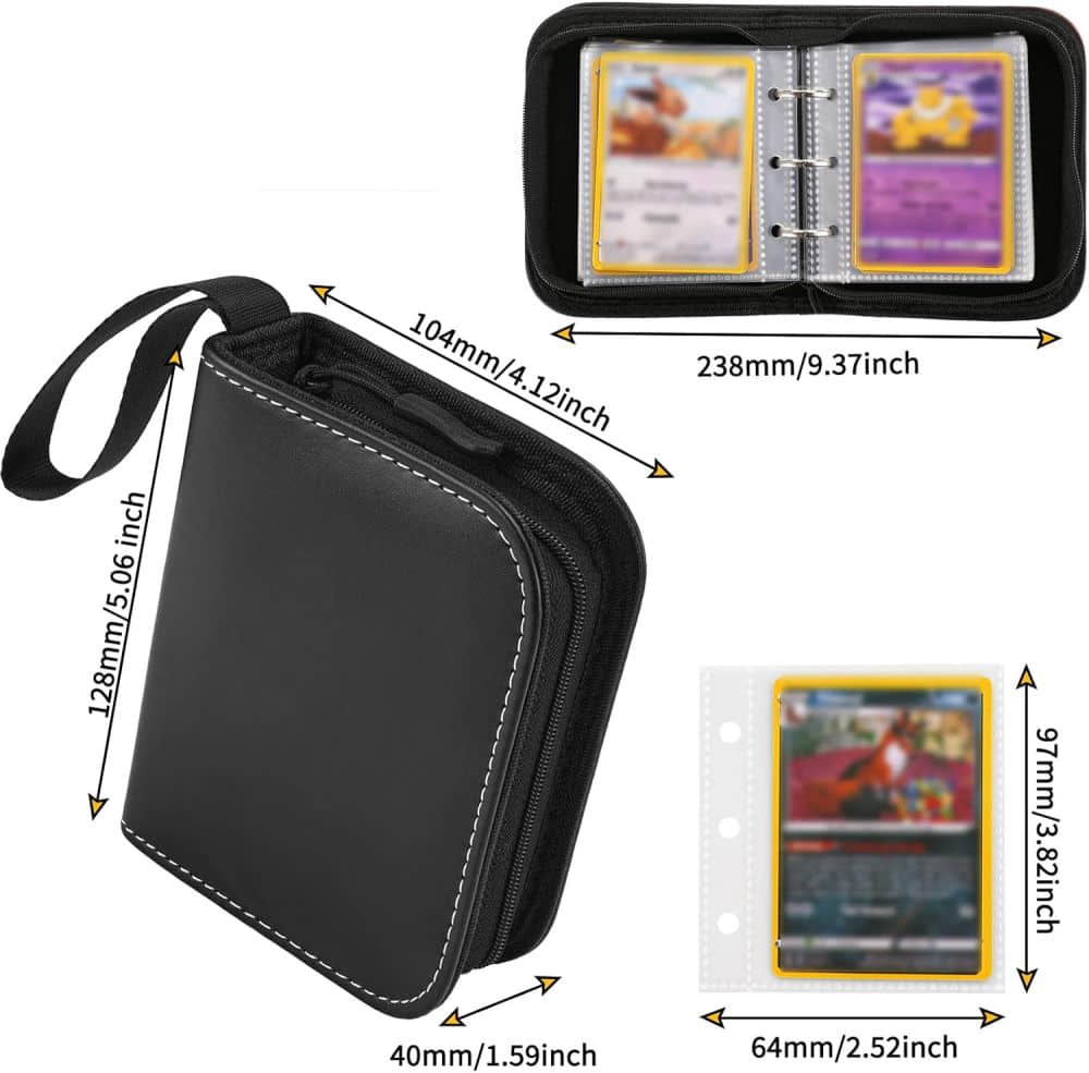 2-Pocket Mini Cards Binder for Pokemon Cards Fit 80 Pcs Cards 2-Pocket Mini Cards Binder for Pokemon Cards Fit 80 Pcs Cards