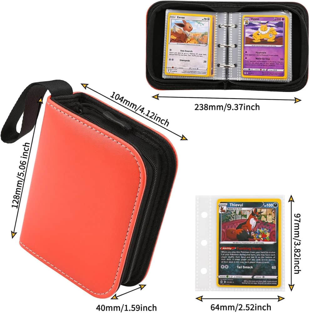 2-Pocket Mini Cards Binder for Pokemon Cards Fit 80 Pcs Cards Zelda Cards 2-Pocket Mini Cards Binder for Pokemon Cards Fit 80 Pcs Cards Zelda Cards