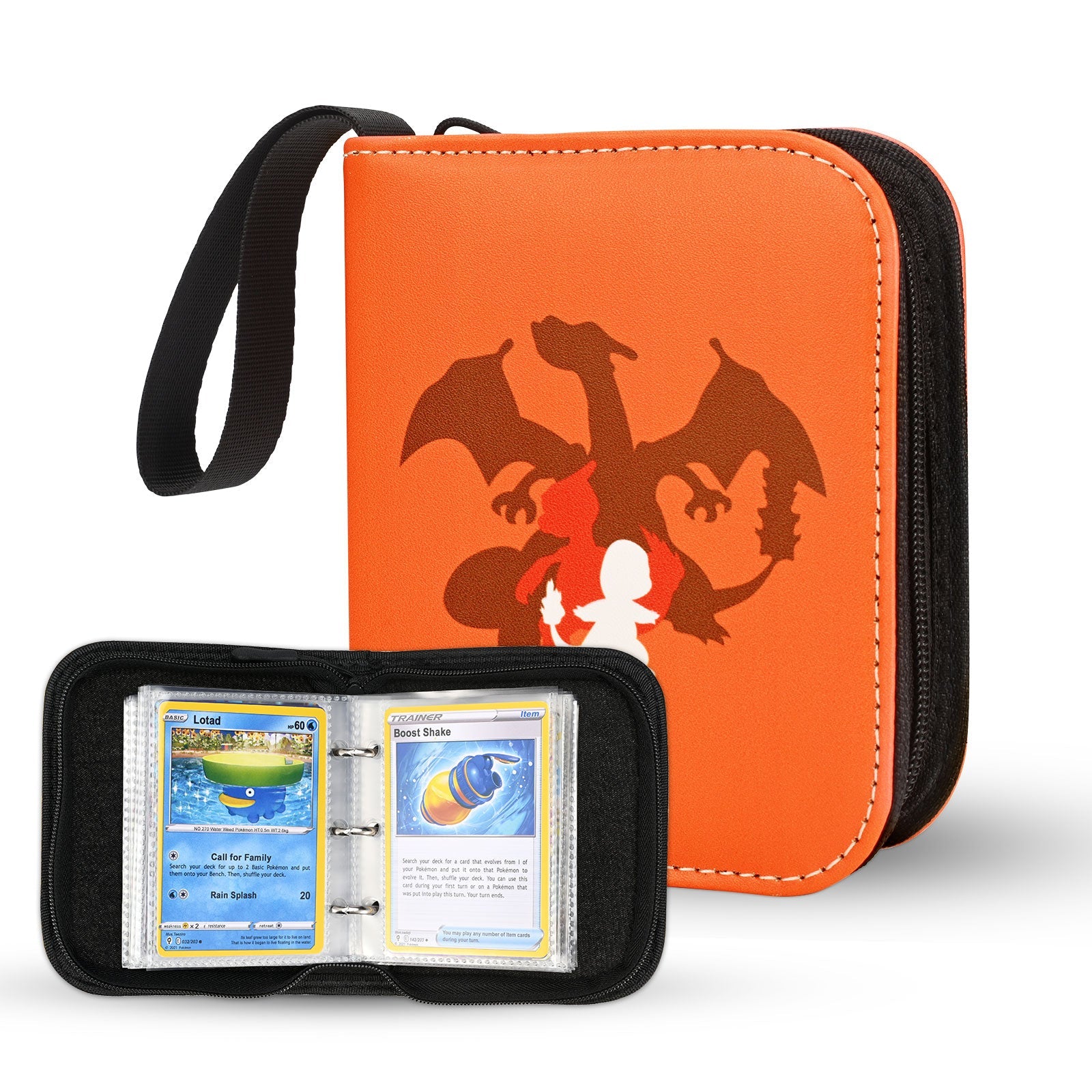 2-Pocket Mini Cards Binder for Pokemon Cards Fit 80 Pcs Cards