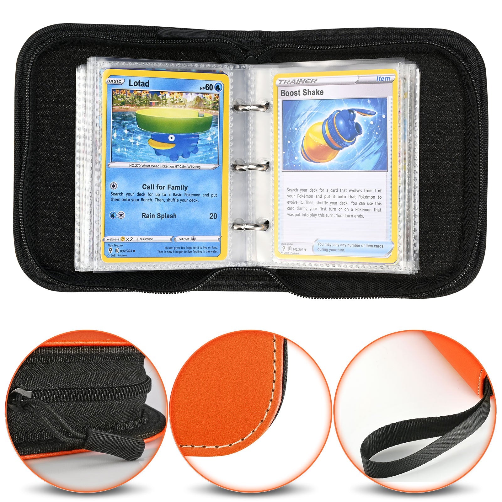 2-Pocket Mini Cards Binder for Pokemon Cards Fit 80 Pcs Cards 2-Pocket Mini Cards Binder for Pokemon Cards Fit 80 Pcs Cards