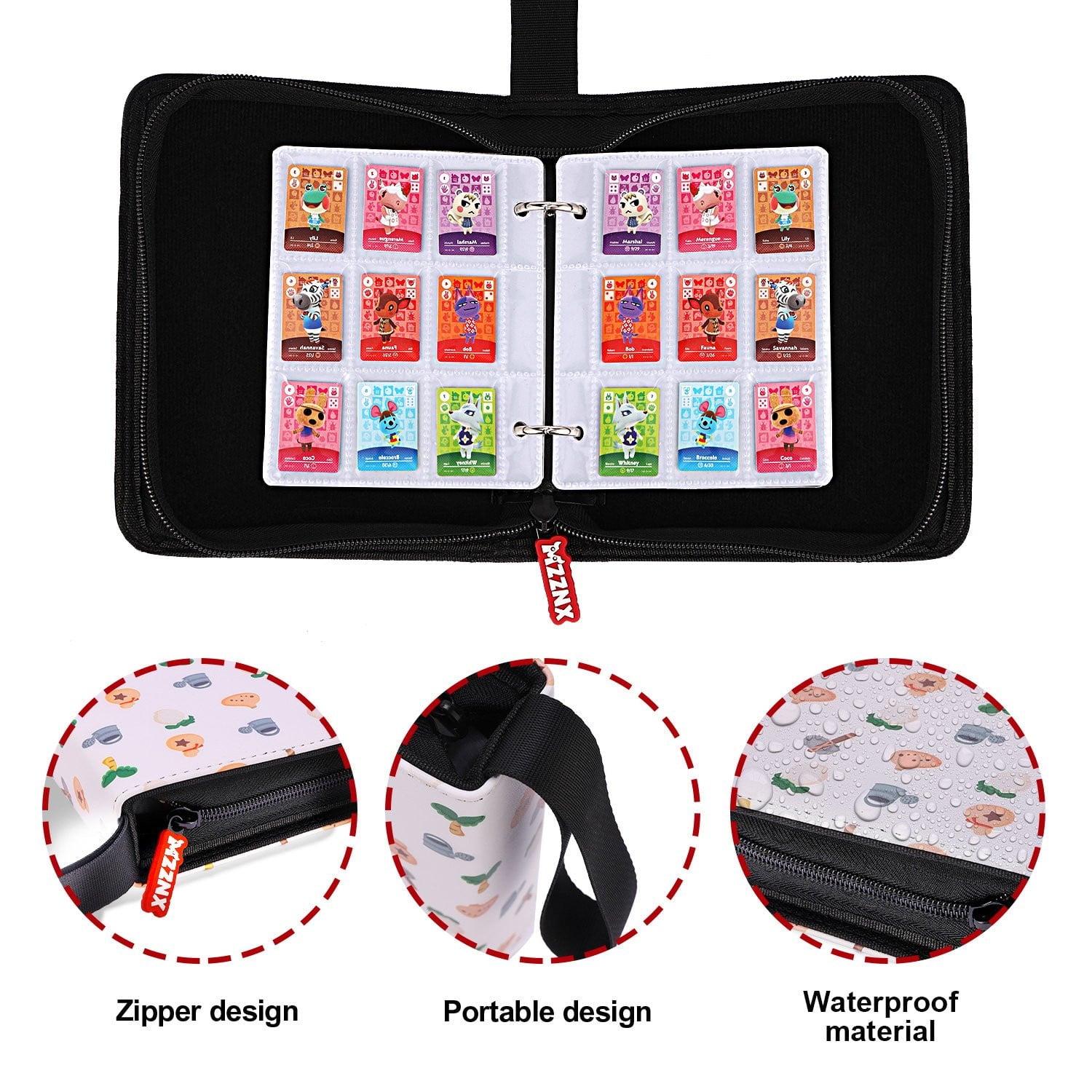 animal crossing card binder JoyHood Card Binder for ACNH Mini Amiibo Cards, Card Holder Folder With Sleeves, Game Collection Card Album Book for NFC Tag Game Mini Cards