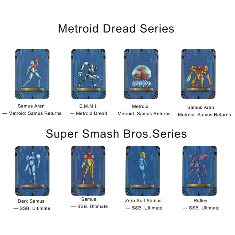 Metroid Dread Amiibo Cards 8 Pcs – Zelda Cards