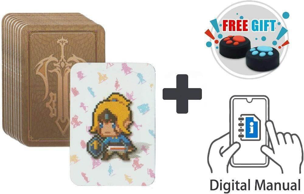 Botw 23/24 Cards in 1 Nfc Game Cards Pack for the Legend of Zelda Breath of the Wild With Mini Crystal Case (NS Game Card Size) Zelda Cards 