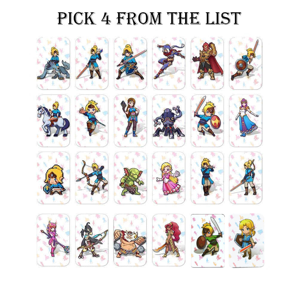 Botw 23/24/25/26 Cards in 1 Nfc Game Cards Pack for the Legend of Zelda Breath of the Wild With Mini Crystal Case (NS Game Card Size)